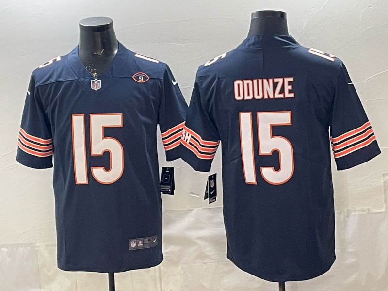 Men 2026 Chicago Bears #15 Odunze blue 2th generation Nike Limited NFL Jersey style 002->chicago bears->NFL Jersey